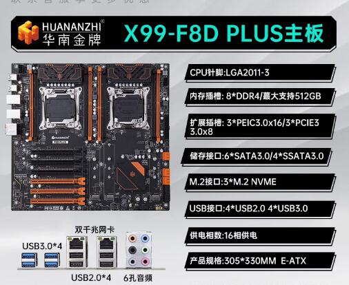 South China Gold Medal X99 Dua - E5 2696 V3 recension och pris