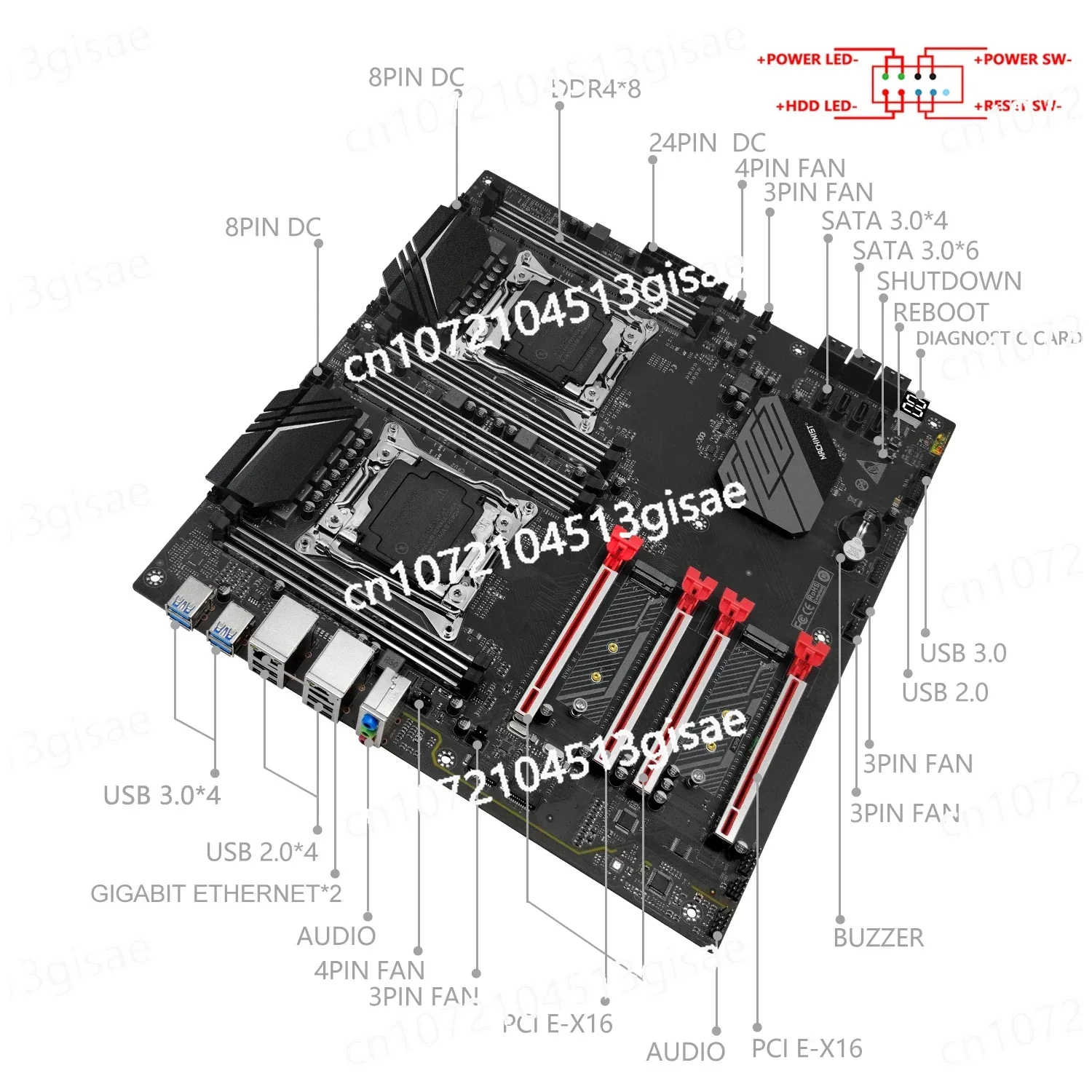 Mechanic X99 D8 MAX Main Board - E5 2699 V4 recension och pris