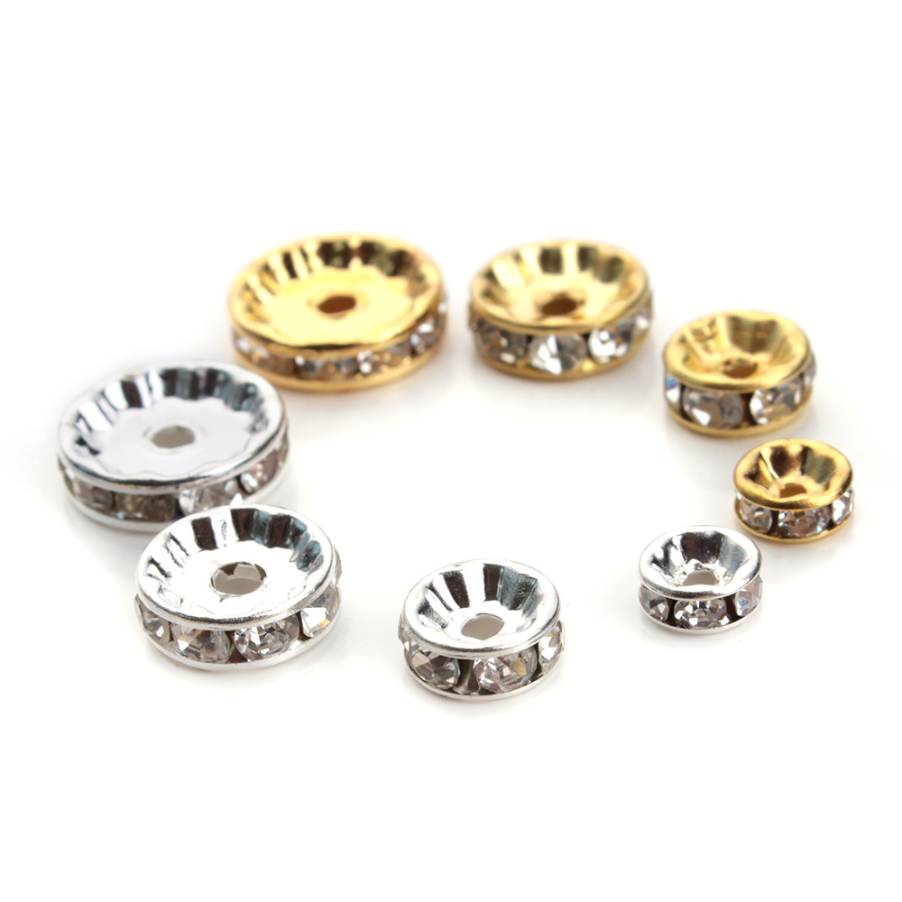 50pcs 4 6 8 10 12mm Rhinestone - Gold 6138 recension och pris