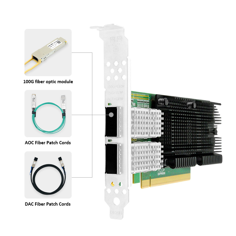 LR-LINK 1014PF 100G Network Ca - 100Gbe Qsfp28 Network Card recension och pris